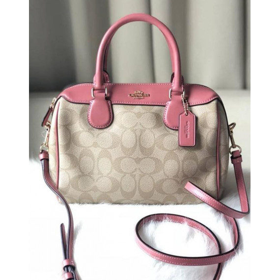 *預訂貨: 約12月中旬*Coach Mini Bennett Satchel In Signature Canvas