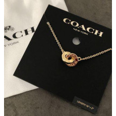 *預訂貨: 約12月下旬*Coach Interlocking Open Circle Pendant Necklace