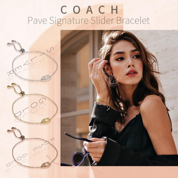 *預訂貨: 約1月上旬*美國Coach Open Circle Slider Bracelet 手鏈