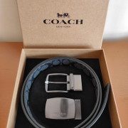 *預訂貨: 約12月下旬*Coach cut-to-size men belt  禮盒套裝-雙面雙扣男士皮帶