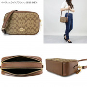 *預訂貨: 約2月中旬*Coach Jes Crossbody 經典CC logo 拼真皮