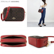 *預訂貨: 約2月中旬*Coach Jes Crossbody 經典CC logo 拼真皮