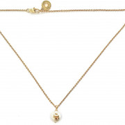 *預訂貨: 約3月上旬*Tory Burch Logo imitation pearl necklace