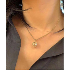 *預訂貨: 約3月上旬*Tory Burch Logo imitation pearl necklace