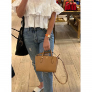 *預訂貨: 約3月中旬*Tory Burch Emerson mini top zip tote十字紋牛皮 迷你餃子袋