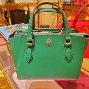 *預訂貨: 約3月中旬*Tory Burch Emerson mini top zip tote十字紋牛皮 迷你餃子袋