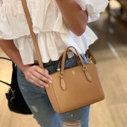 *預訂貨: 約3月中旬*Tory Burch Emerson mini top zip tote十字紋牛皮 迷你餃子袋