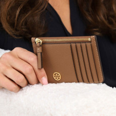 *預訂貨：約12月上旬*Tory Burch 全真皮卡套 (5卡位+1拉鍊格)