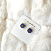  *預訂貨：約1月上旬*Tory Burch Enamel Logo Stud Earrings 