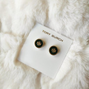  *預訂貨：約1月上旬*Tory Burch Enamel Logo Stud Earrings 