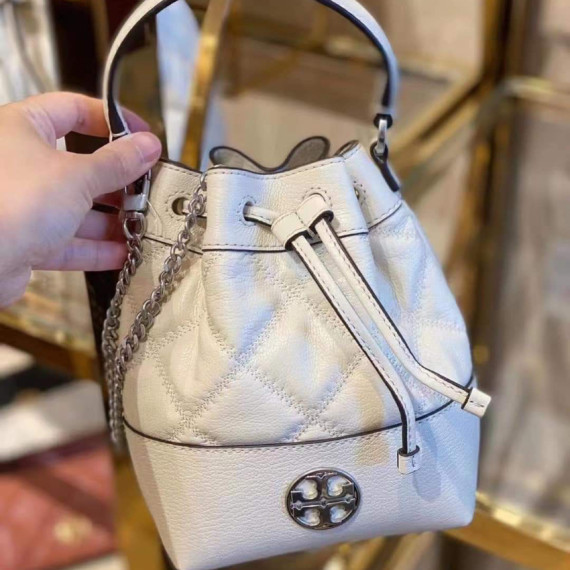 *預訂貨：約4月中旬*Tory Burch Willa Mini Bucket 奶白色 - 銀扣