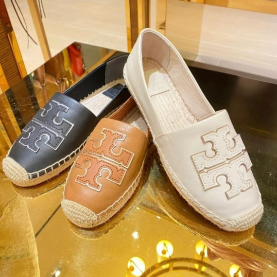 *預訂貨：約5月上旬*Tory Burch Espadrilles 大logo真皮漁夫鞋