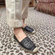 *預訂貨：約5月上旬*Tory Burch Espadrilles 大logo真皮漁夫鞋