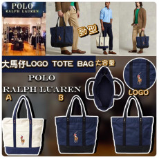 *預訂貨：約5月中旬*Polo Ralph Lauren 大馬仔 LOGO TOTE BAG