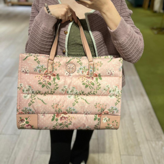 *預訂貨：約6月上旬*Tory Burch Ella Tote 美國限定淺粉印花圖案