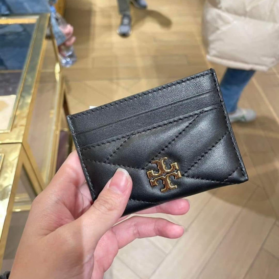 *預訂貨：約6月中旬*Tory Burch Kira Card Case 黑色小羊皮金扣