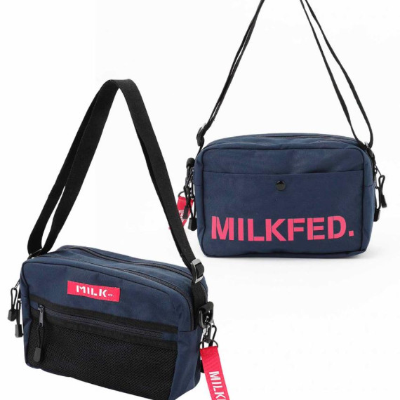 MILKFRED SHOULDER WIDE BAG MESH POCKET(日本空運到貨, 付款後約2-3星期到港)