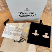 *預訂貨：約9月上旬*Vivienne Westwood 大 Logo 水鑽耳環