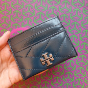 *預訂貨：約9月上旬*Tory Burch Kira Card Case 油蠟羊皮銀扣