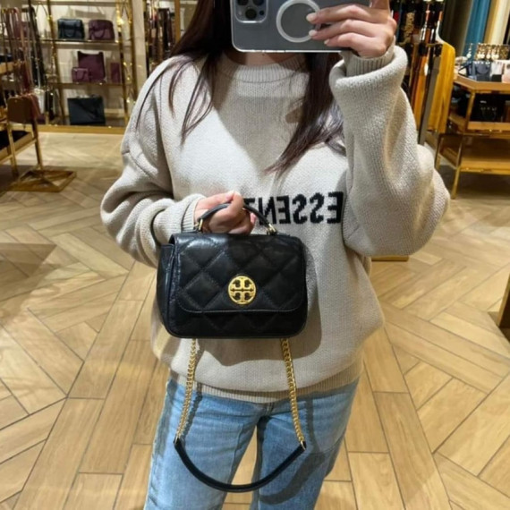 *預訂貨：約11月上旬*Tory Burch Willa Mini Top Handle 油蠟羊皮方胖子