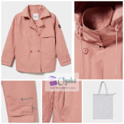 日本直送 AIGLE 女裝 Gore-tex 雙排鈕連帽短款風衣 (日本空運到貨,付款後約2-3星期到港)